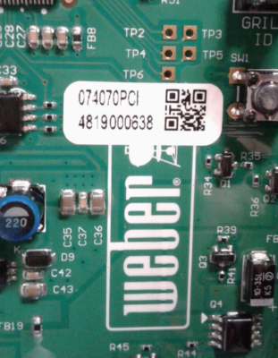 Weber 074070PCI OEM Motherboard Power Assembly - 74070 - PCBA