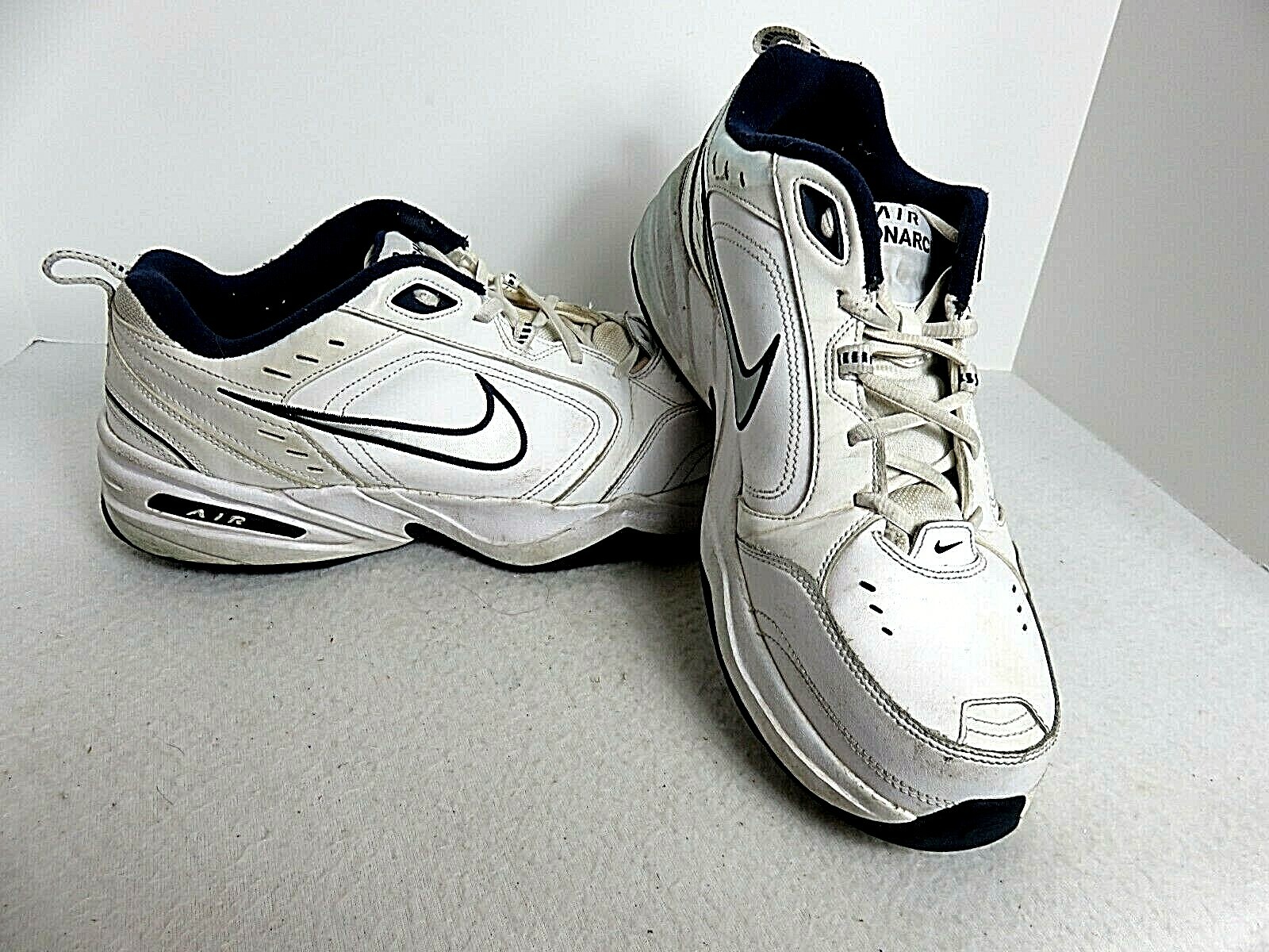 Nike Air Monarch IV White Sneaker, Mens Size 12 4163… - Gem