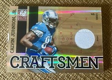 2011 Donruss Elite Craftsmen Prime Jersey /50 Calvin Johnson Jr #5 HOF Relic