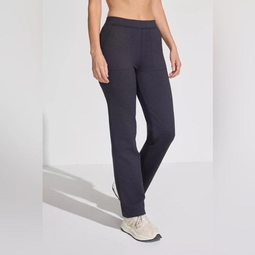 đź–¤Mondetta Fleece-Lined Straight Leg Pants Black Herringbone with side Pocketsđź–¤ - Picture 2 of 9