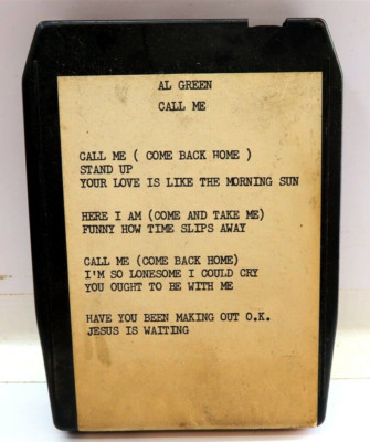 AL GREEN Call Me CUSTOM COPY (?) 8 Track Tape 2271