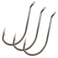 Gancho de pesca de pulpo de acero inoxidable caña larga 92554 gancho de púas tamaño 1/0-10/0