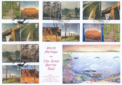 (74741) GBFDC GB99B World Heritage GB / Australia joint FDC 2005 No. 9 of 25 - Picture 1 of 3