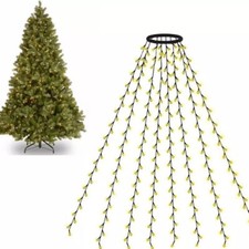 Christmas Tree Star Topper String Lights Waterfall Xmas Tree Lights In/Outdoor