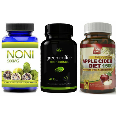 Apple Cider Vinegar Green Coffee Noni Fruit Weight Loss Fat Burner Supplement