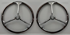 Pair 7 Inch Headlight Covers Lucas Tri Bar Spike Bullet 