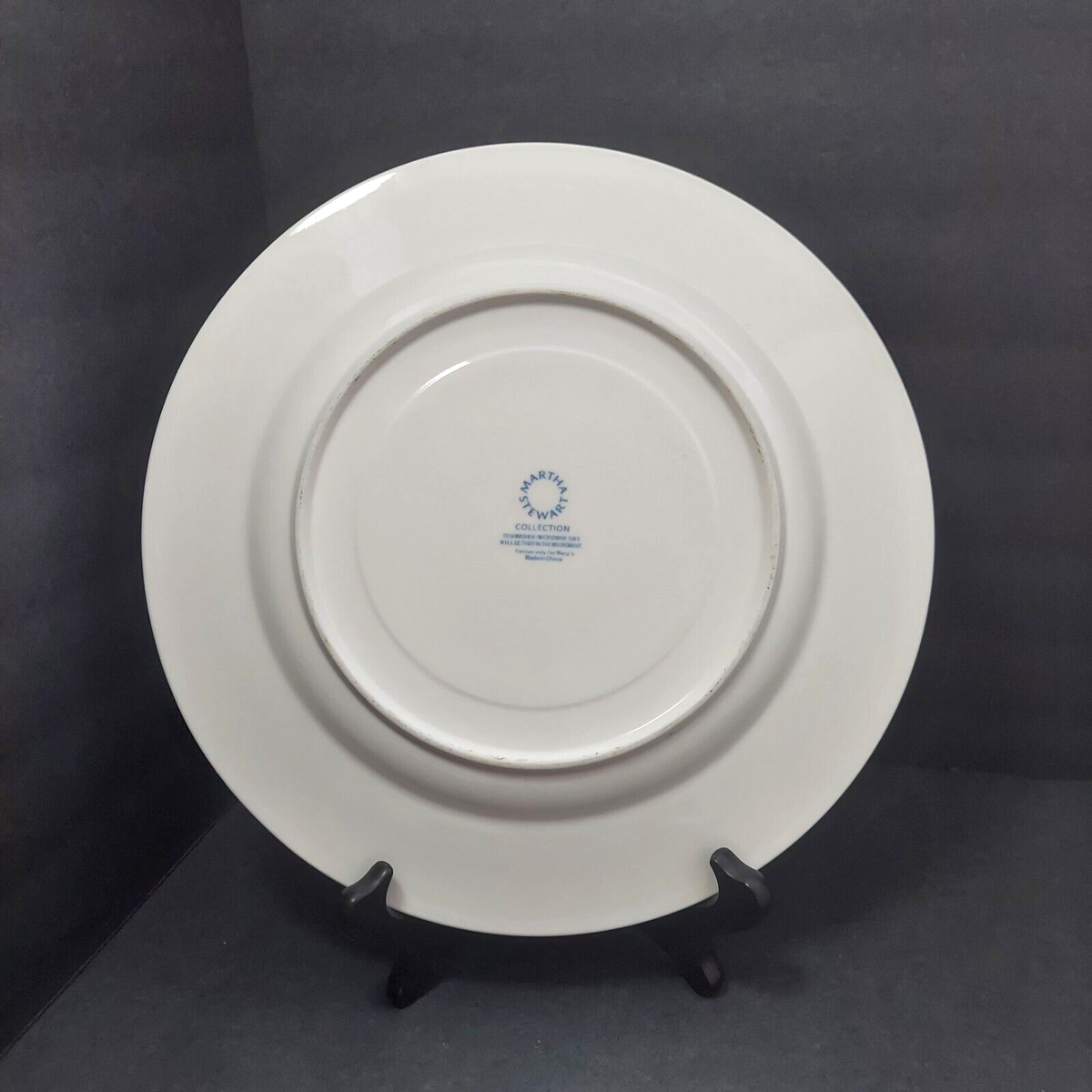 Martha Stewart Collection White Vintage Rose Dinner Plates 11.5