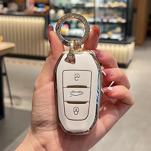 TPU Car Key Case Cover For Citroen C1 C2 C4 C6 C3-XR Picasso Grand DS3 Keychain - Picture 5 of 8