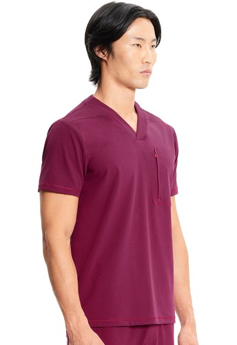 Blusa Médica Wine Cherokee Infinity GNR8 para Hombres Cuello en V IN700A WIN - Imagen 2 de 5