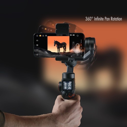 iSteady M7 Gimbal Stabilizzatore per iPhone, Gimbal a 3 Assi per Smartphone con AI Tra... - Foto 6 di 9