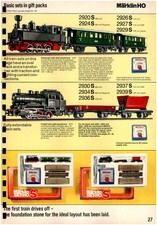 1976 PAPER AD Toy Marklin Train Set Gilt Box 3203 3185 3175 2920 2930 HO S