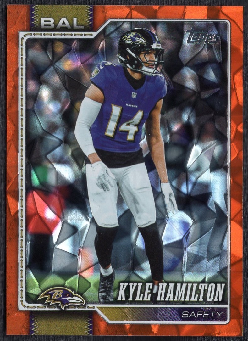 2026 Topps Flagship Orange Diamante Foil #19 Kyle Hamilton #d 05/25