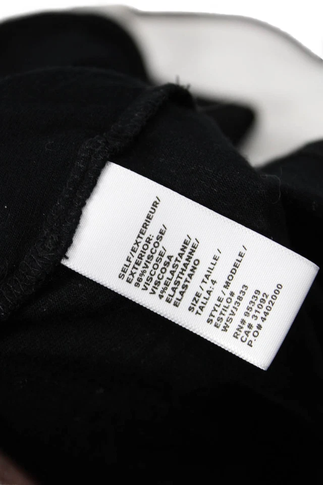 Camiseta James Perse Mujer Negra Jersey Manga Larga Cuello Redondo Talla 4 Foto 4 de 4