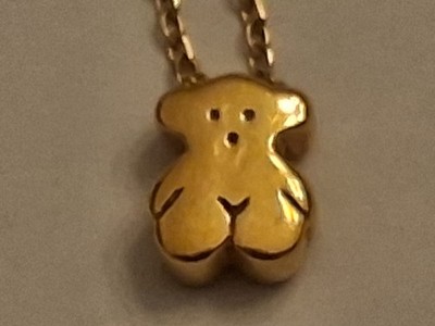 Tous Sweet dolls 18K Gold matching necklace,earrings, bear and pearl ring set.