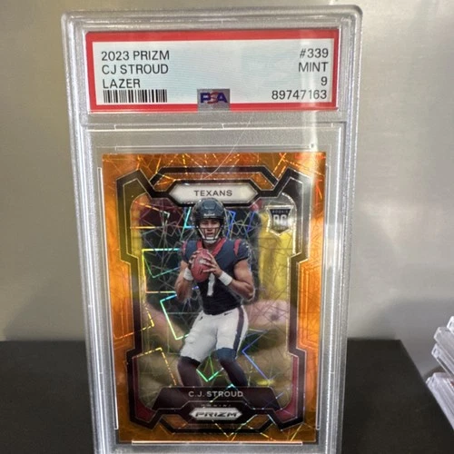 Panini Prizm C.J. Stroud Rookie Lazer Prizm #339 PSA 9 Houston Texans Card