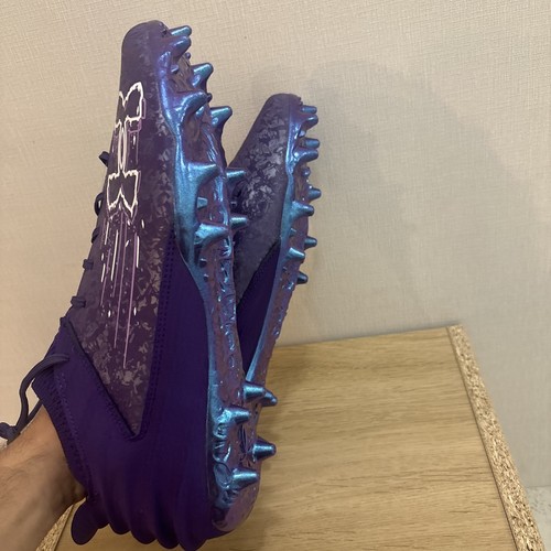 Under Armour Blur Smoke 2.0 MC Mens Size 15 Football Cleats Purple NEW - Picture 7 of 9