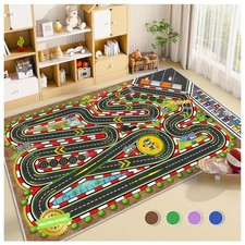 Kids Racing Rug Car Road Carpet Playmat for Playroom Educational Carpets