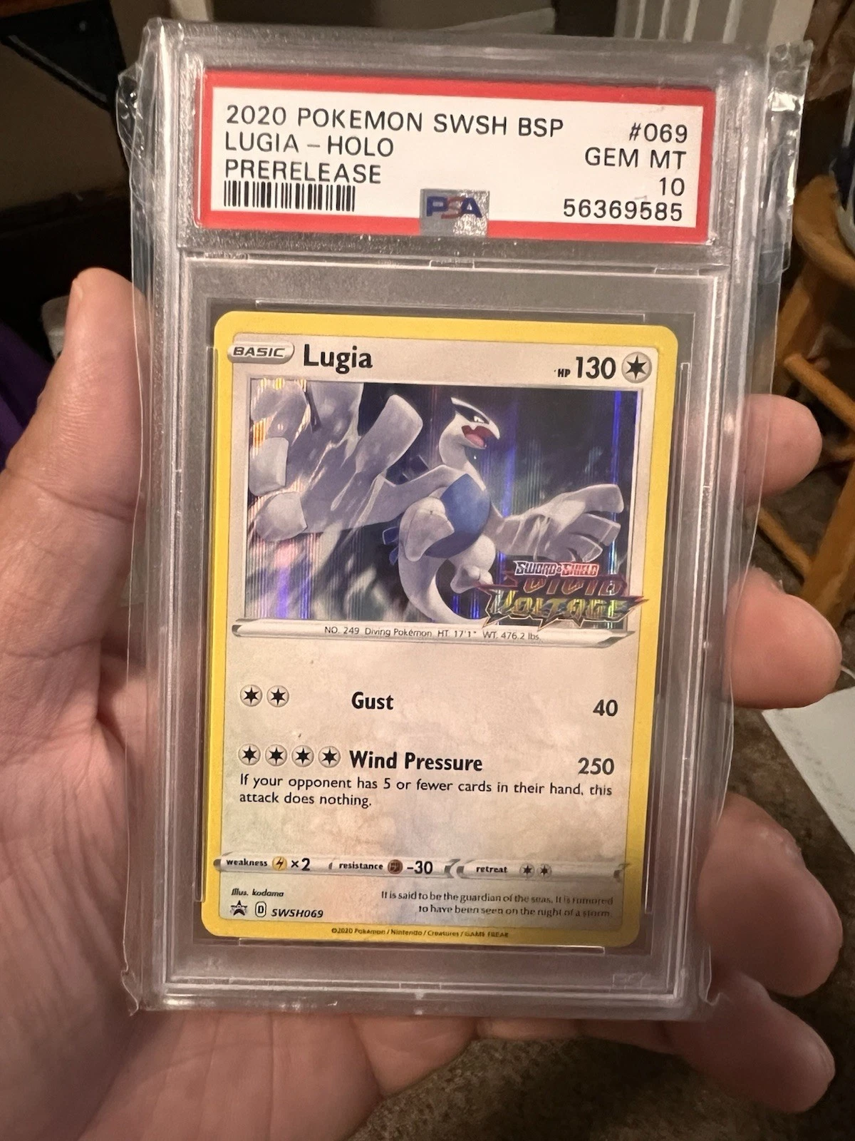 PSA 10 Lugia SWSH069 Prerelease Holo Sword & Shield Promo