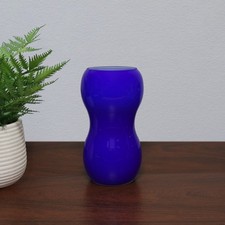 Lampada da tavolo/luce vintage/retrò IKEA vetro blu cobalto KVINTANT arachidi