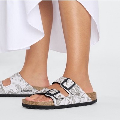 NWOB Birkenstock Arizona Marble Birko-Flor Sandals. Size EU 39