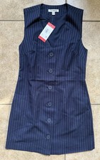 Steve Madden Pinstripe Dress Size XS Navy New FAST SHIPPING Sleeveless MSRP 99