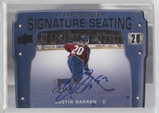 2021 Upper Deck Premier Signature Seats Rookies Justin Barron #PSS-JB Auto 0sw9