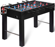 48In Foosball Table, Competition Sized Soccer Table W/ 2 Balls, 2 Cup Holders 2X