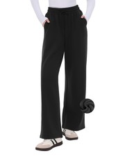 Womens Fleece Lined Sweatpants Wide Leg Winter Warm Thermal Straight Leg Bagg...
