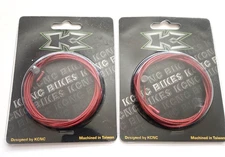 2 KCNC Brake Cable/Wire, Stainless Steel with nono Teflon Coating, Red, New