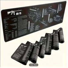 AR-15 Gun Cleaning Mat XL 12x36 – Thick Non-Slip Gunsmith Bench Pad w/ Diagram🔥