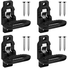 4 Pack Black Folding Safety Step Steel Heavy-Duty Fold Down Utility Body Step...