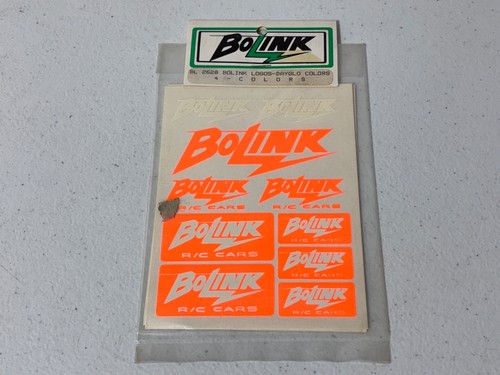 Bolink 1/10 1/12 RC R/C Cars Hot Fluoro Day Glo Logo Vintage Sticker Decal 4 pcs