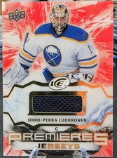 2021-22 Ice Premieres Rookie Jersey Ukko-pekka Luukkonen Buffalo Sabres