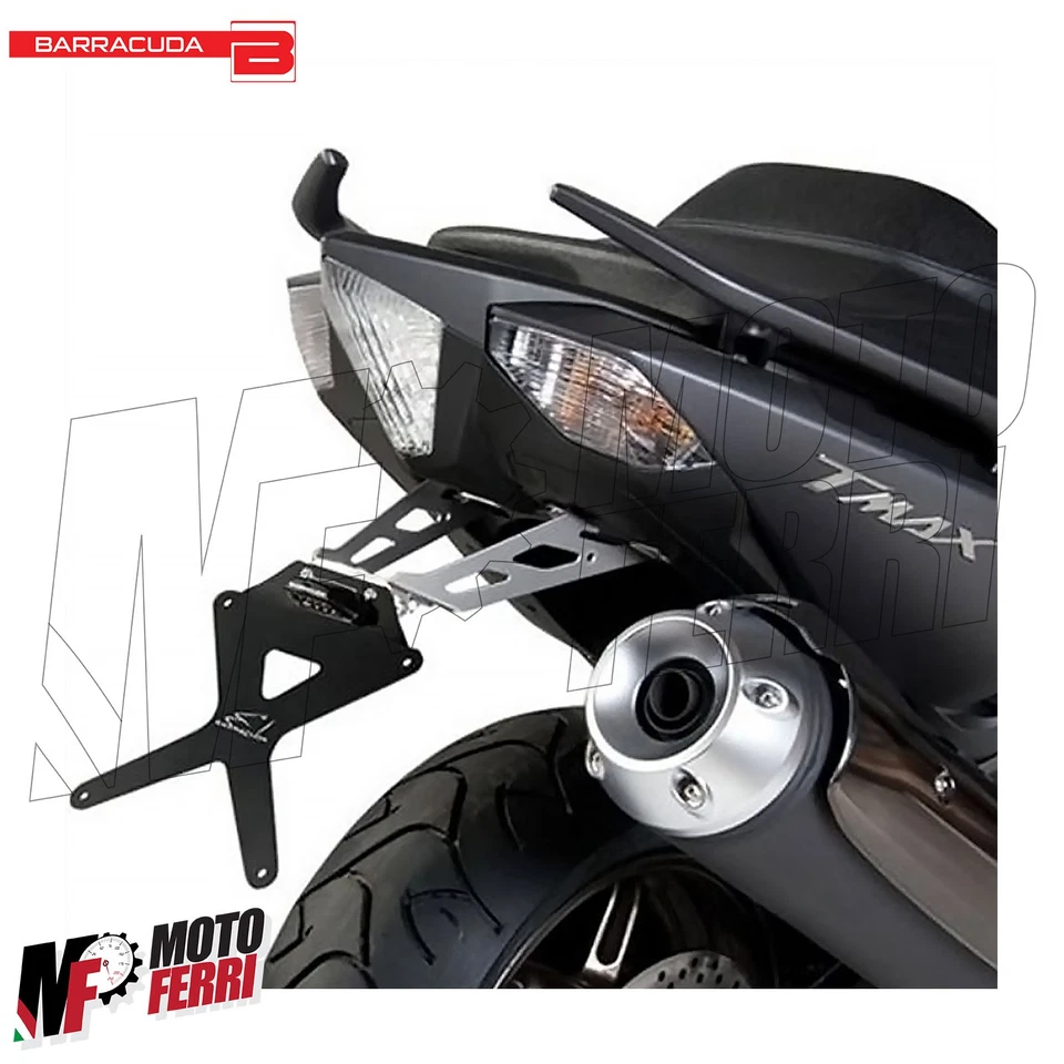 MF1367 Support De Plaque Sport Réglable Barracuda Pour Yamaha TMax 530 2012-2016 - Photo 2/4