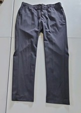 Kenneth Cole Reaction Men's Gray Solid Stretch Slim-Fit Dress Pants Size 34W 32L
