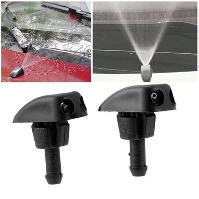 2pcs Universal Black Auto Car Front Windshield Washer Wiper Spray Nozzle Lajpzel