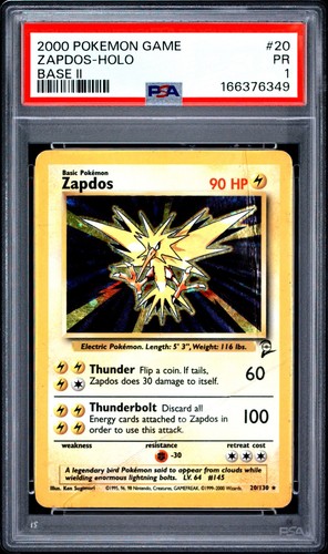 Zapdos graded PSA 1 for sale on eBay