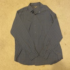 Peter Millar Shirt Summer Comfort Men s Long Sleeve Button Down Plaid Size XL