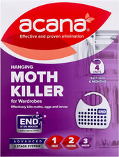 Image of Acana Hanging Moth Killer & Freshener, 4 Pack - Lavender Fragrance, Natural Oils