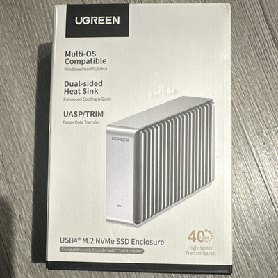 UGREEN USB4 M.2 NVMe SSD Enclosure 40Gbps Aluminum Dual-Sided Heatsink