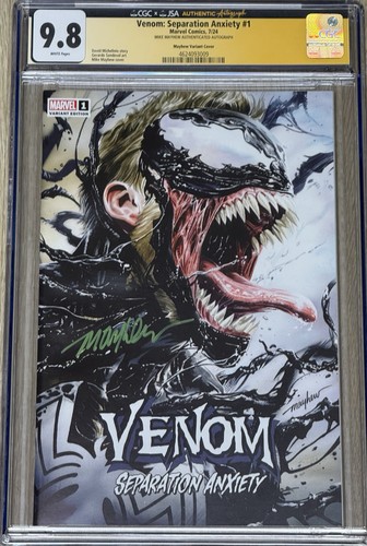 Venom: Separation Anxiety #1 7/24 Mike Mayhew Variant CGC 9.8 Signed With COA