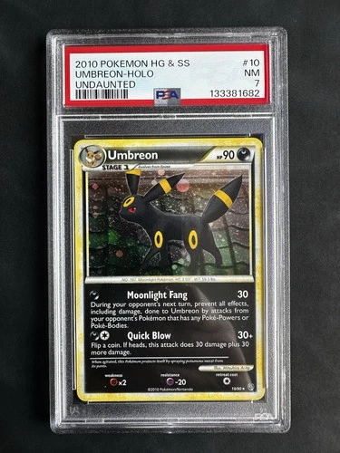 Pokemon TCG -🌙Umbreon 10/90 Holo PSA 7 Undaunted 2010🌙