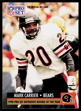 Mark Carrier, 1991 Pro Set, #1, Chicago Bears,