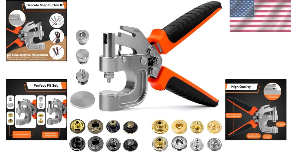 Professional Snap Fastener Tool - Leather & Fabric - Image 2 of 4