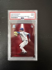 2025 Bowman PSA 9 Roki Sasaki Red Spotlight /5 SSP Rookie RC