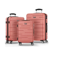 Sunbee Sunbee-052 3 Piece Luggage Sets ABS Hardshell TSA Lock Lightweight