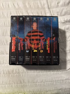 Vintage THE NIGHTMARE ON ELM STREET VHS Collection With Box GREAT CONDITION