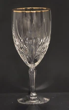 LENOX CLARITY GOLD ICED TEA GLASS, 7 1/2", Cut Lead Crystal, 24K Trim