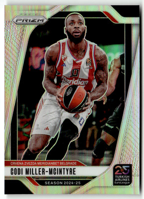 2024-25 Panini Prizm Euroleague No. 107 Codi Miller-McIntyre Silver Prizm