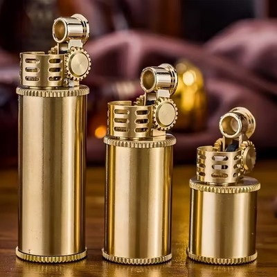 ZORRO Z583 Brass Kerosene Lighter Retro Flint Wheel Sealed Flip Top Refillable